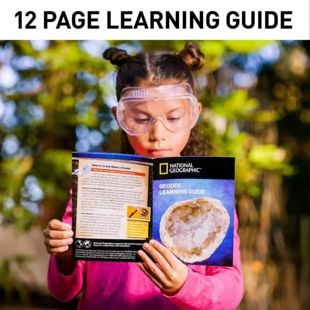 NEW National Geographic Break open 15 Geodes STEM Kit Science Geology Classroom